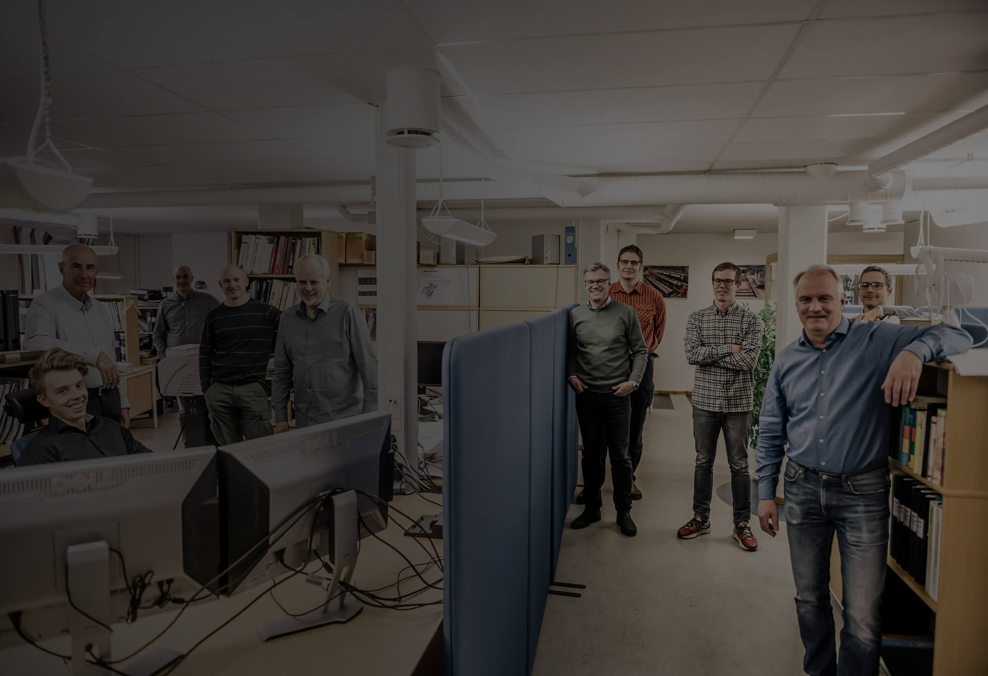 People att office smiling